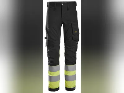 MIDJEBYXA SNICKERS 6334 SVART, \/GUL VARSEL  KL1 STL. 88
