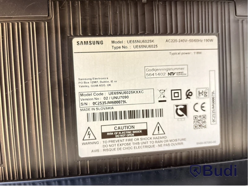 TV-skärm Samsung UE65NU6025K, 65 tum