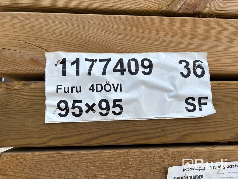 50 st. TRÄREGEL IMP 95X95 MM F L:3,6 M IMPREGNERAT NTR/A, 38234712