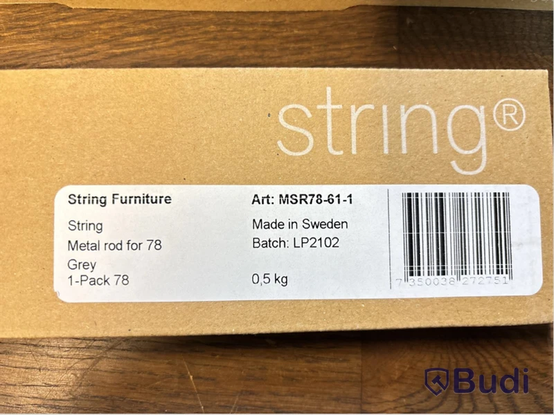 3 st. Metallstänger String, Rod large, grå 72cm, ord. pris inkl. moms ca 1500 kr