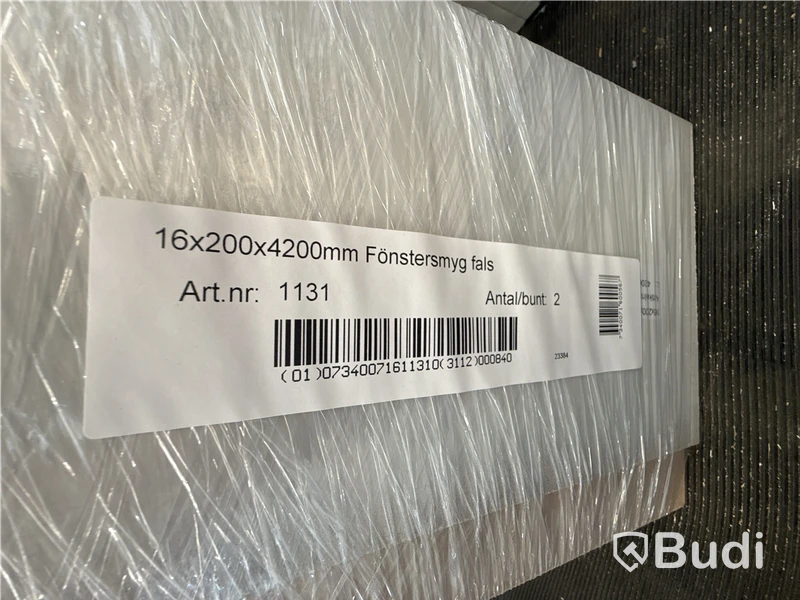 18 st. Fönstersmyg 16x200x4200mm fals, 569157