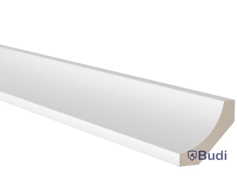 25 st. Hålkälslist Furu 15X56MM Vit L: 4400 mm, 402925