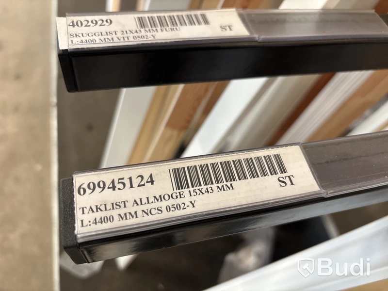 35 st. Taklist Allmoge Furu 15X43MM L:4400 MM Vit, 69945124