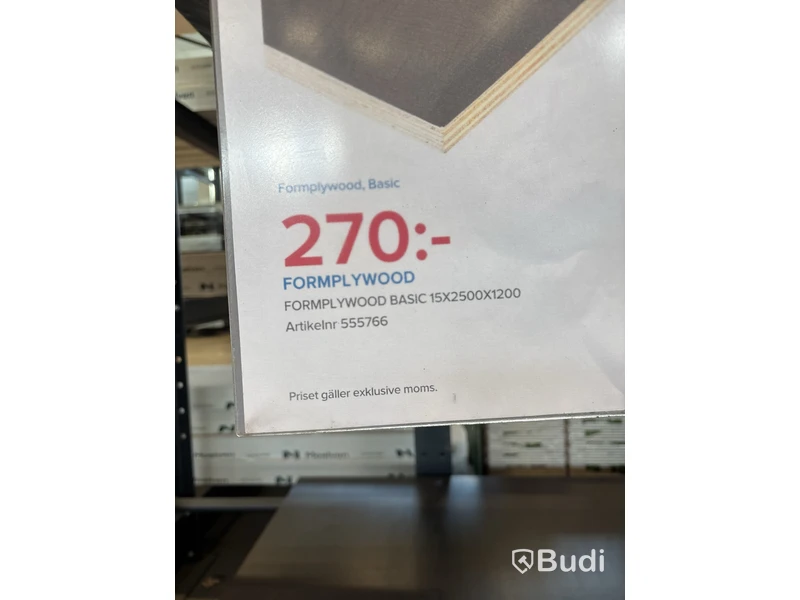 15 st. Formplywood, Basic Twin 15X2500X1200mm, 555766