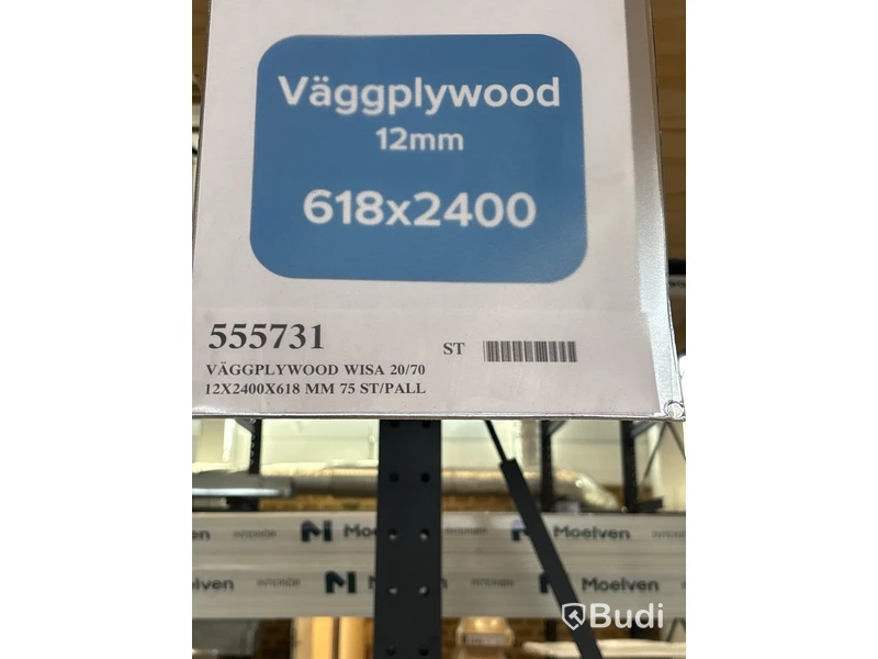 7 st Väggplywood, Wisa-Wall Ergo 20/70, 12X2400X618 MM, 555731