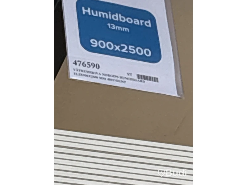20 st. Våtrumsskiva Norgips Humidboard, 12,5X900X2500 MM, 476590