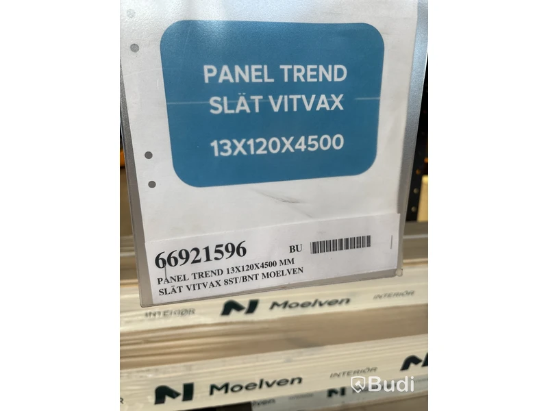 5 st. Innerpanel Trend Slät Vitvax, 13X120X4500 MM, 66921596