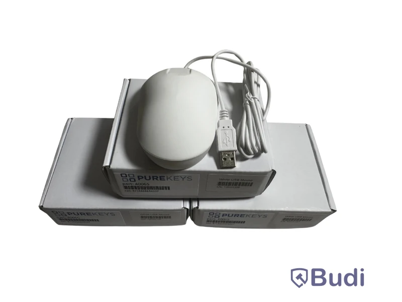 3 st. Mus Purekeys 40065, vit, USB