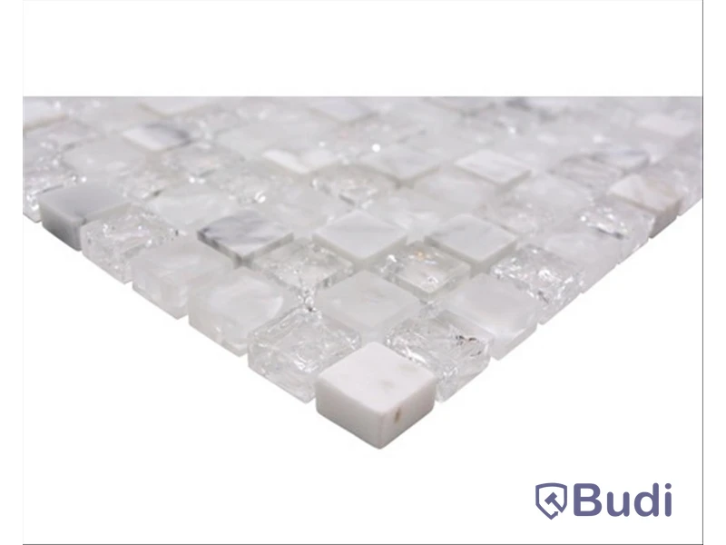 0,553 kvm Mosaik glas natursten XIC 1011 vit
