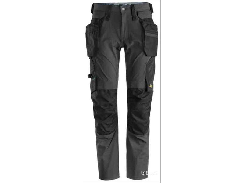 MIDJEBYXA SNICKERS 6208 M.GRÅ\/, SVART STRETCH LW HF STL. 124