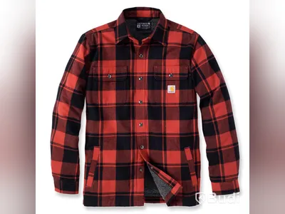 SKJORTA CARHARTT 105939R81, RÖD\/SVART STL. 2XL