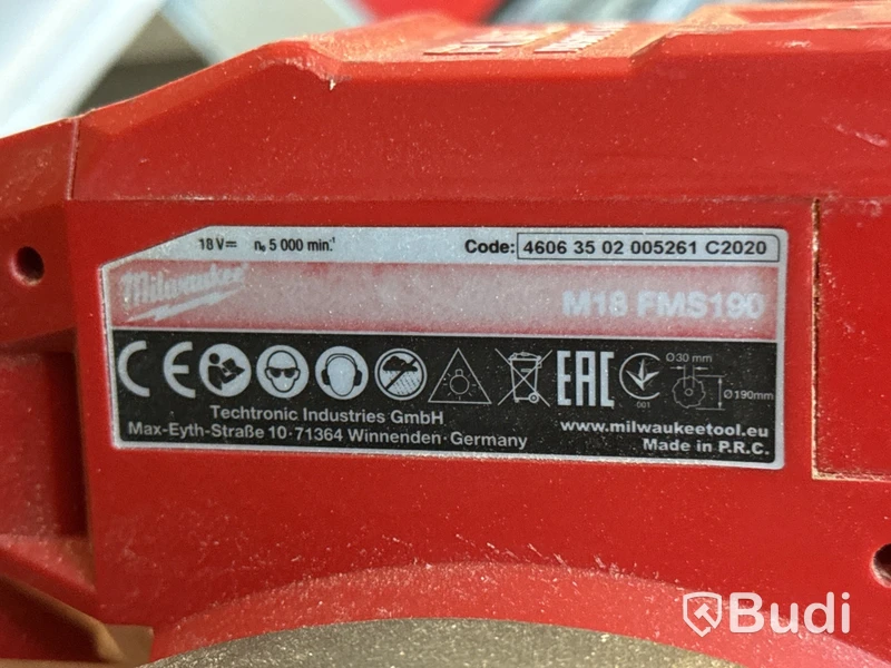 Batteridriven kap- & gersåg Milwaukee M18 FMS190 med bänk MSL 2000