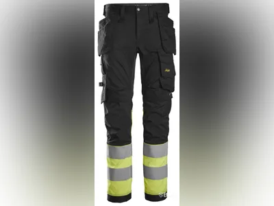 MIDJEBYXA SNICKERS 6234 SVART, \/GUL VARSEL HF KL1 STL. 46