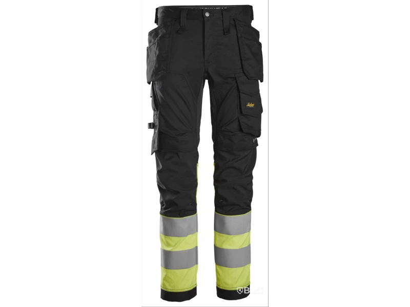 MIDJEBYXA SNICKERS 6234 SVART, \/GUL VARSEL HF KL1 STL. 46