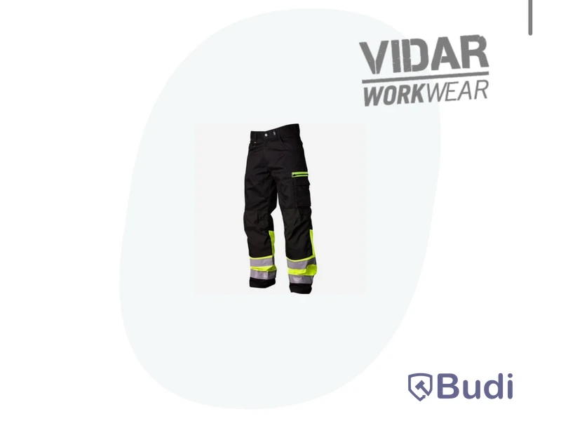 ARBETSBYXA VIDAR WORKWEAR V500551C154  svart/gul stl. C154