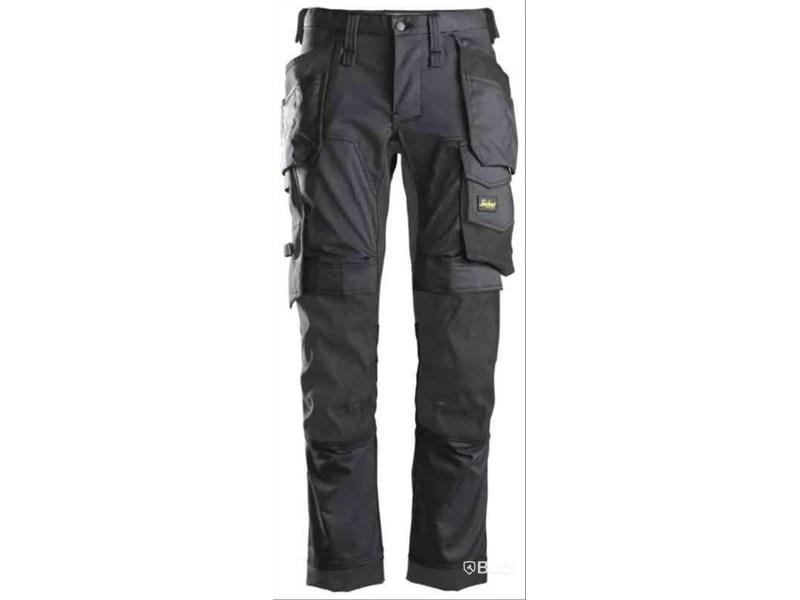 MIDJEBYXA SNICKERS 6241 GRÅ\/, SVART STRETCH AW HF STL. 92