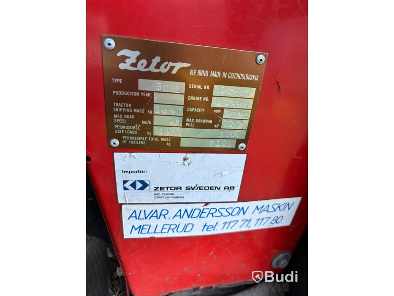 Traktor ZETOR 5011 -1984 | DIESEL 1 ägare!