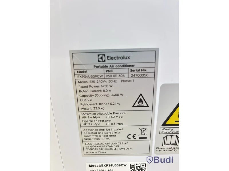 Luftkonditionering Elextrolux EXP34U339CW