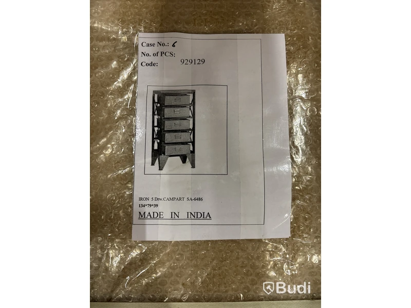 4 st. Hyllor, 5-lådor CAMPART SA-6486