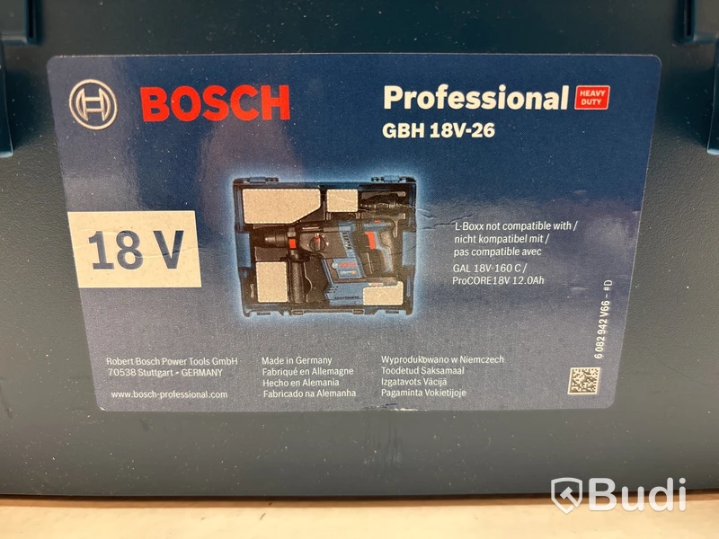 BORRHAMMARE BOSCH GBH 18V-26, L-BOXX 2.6 J 4350 S/M SDS PLUS