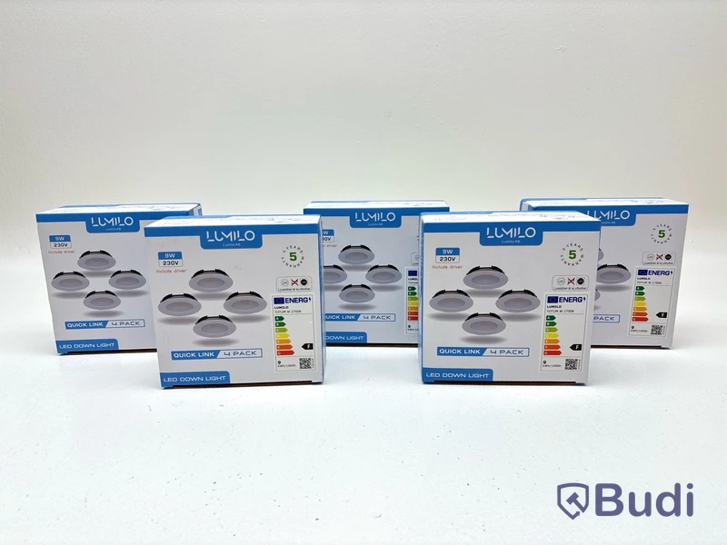 5 st. 4-pack LED-lampor Lumilo, Totum W 2700k, Quick Link