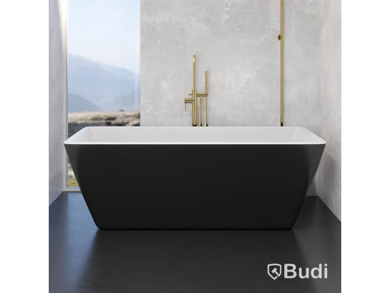 BADKAR CAMARGUE FRISTÅENDE MARSTRAND SVART/VIT 170X75CM