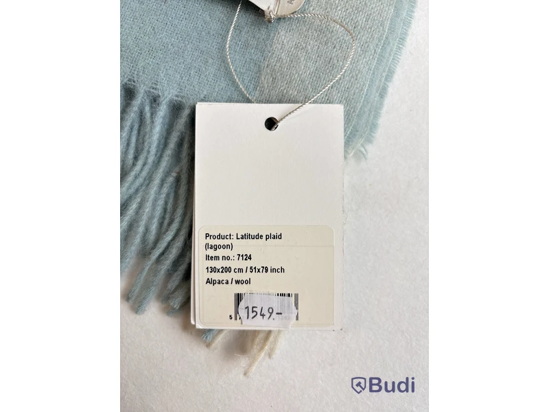 Filt Elvang lagoon Alpacka/ull. Ord. pris inkl. moms: ca 1549 kr.
