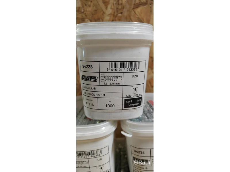 6 st förp, borrskruv, Staps, 4,2x16mm, 1000-pack