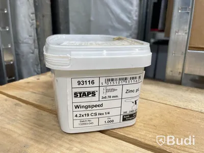 12 st förp, plåtskruv, Staps, utan borrspets, flera varianter