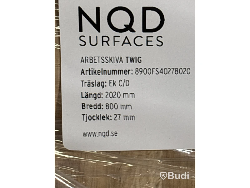 2 st. ARBETSSKIVA NQD SURFACES EK TWIG C/D FS 27X800X2020MM