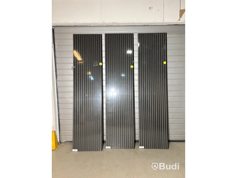 6 st. Akustikpanel ECON-panel 2400x600 mm, grå ek/svart
