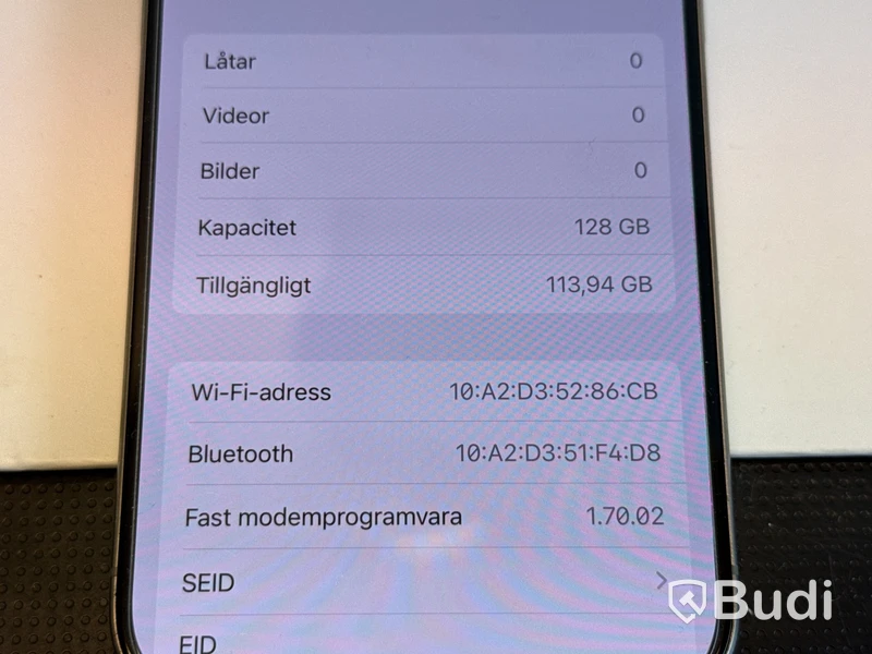 iPhone 15 Pro, 128 GB, grå