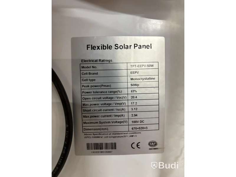 15 st. Solcellspaneler, TPT-EEPV-50W