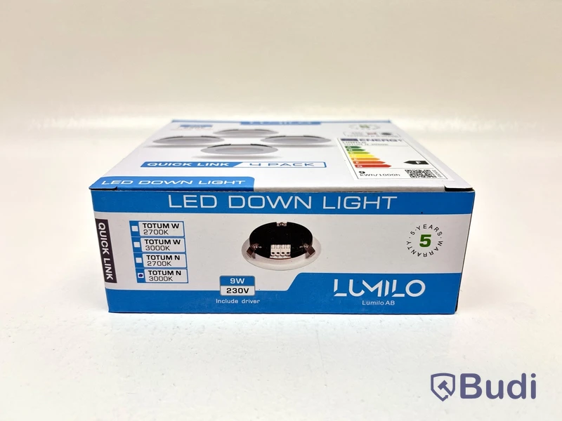 5 st. 4-pack LED-lampor Lumilo, Totum N 3000k, Quick Link