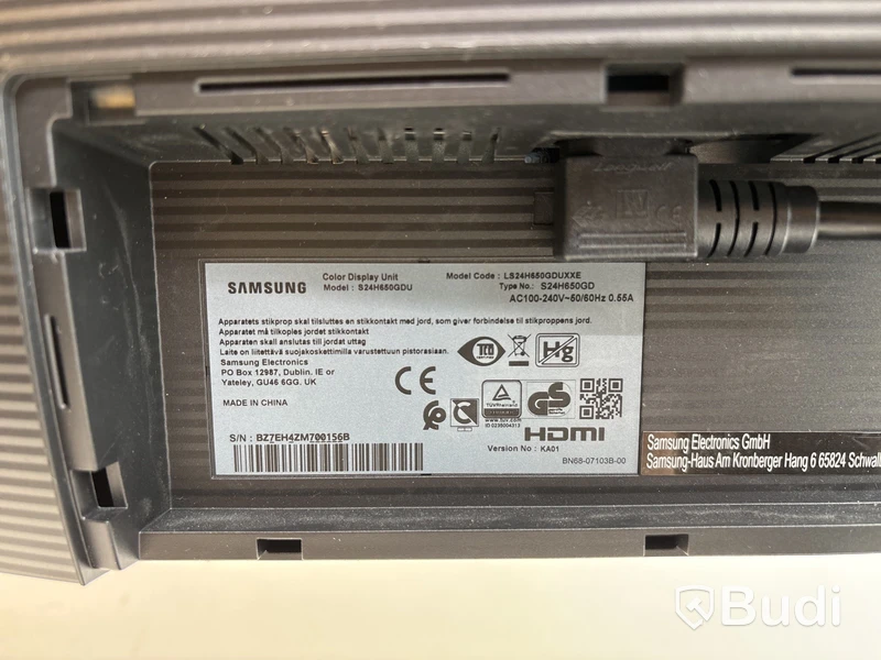 3 st. Datorskärmar Samsung S24H650GDU inkl. stativ, 24 tum