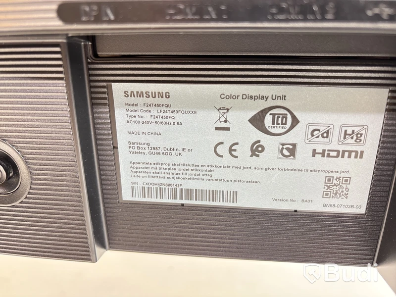 2 st. Datorskärmar Samsung F24T450FQ inkl. stativ, 24 tum