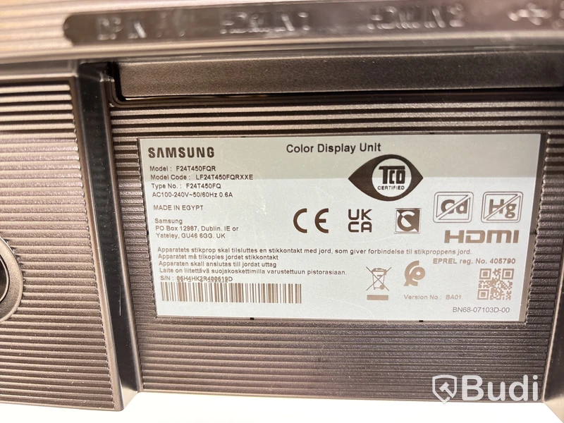 2 st. Datorskärmar Samsung F24T450FQ inkl. stativ, 24 tum