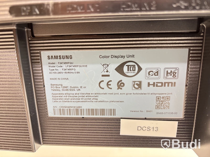 2 st. Datorskärmar Samsung F24T450FQ inkl. stativ, 24 tum