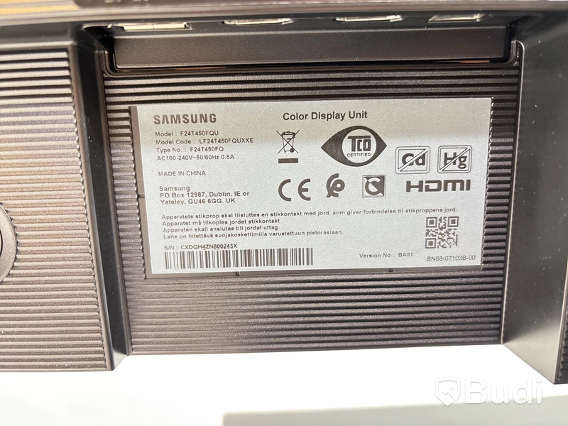 2 st. Datorskärmar Samsung F24T450FQU inkl. stativ, 24 tum