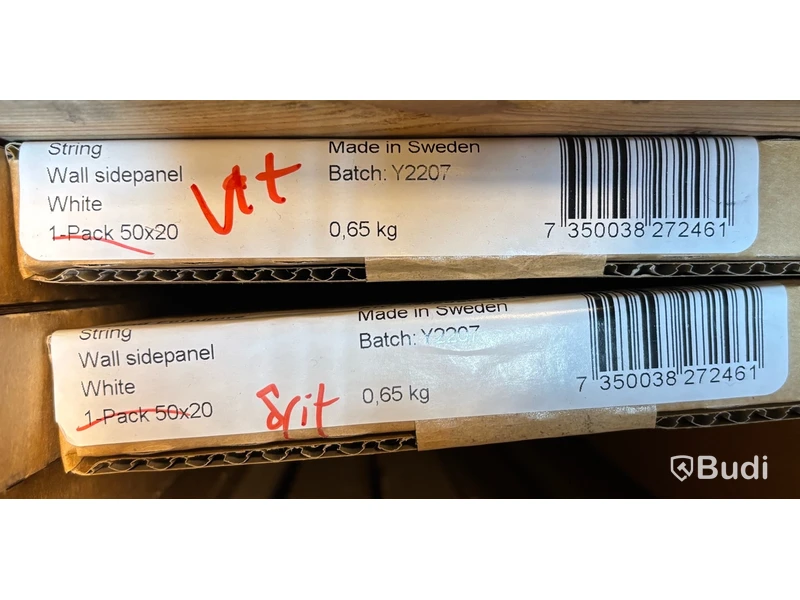 2 st. Väggavel String, vit 50x20, Totalt ord. pris inkl. moms: ca 1000 kr
