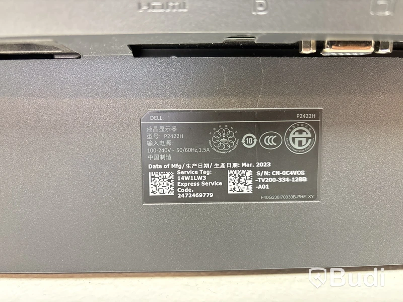 2 st. Datorskärmar Dell P2419H och P2422H