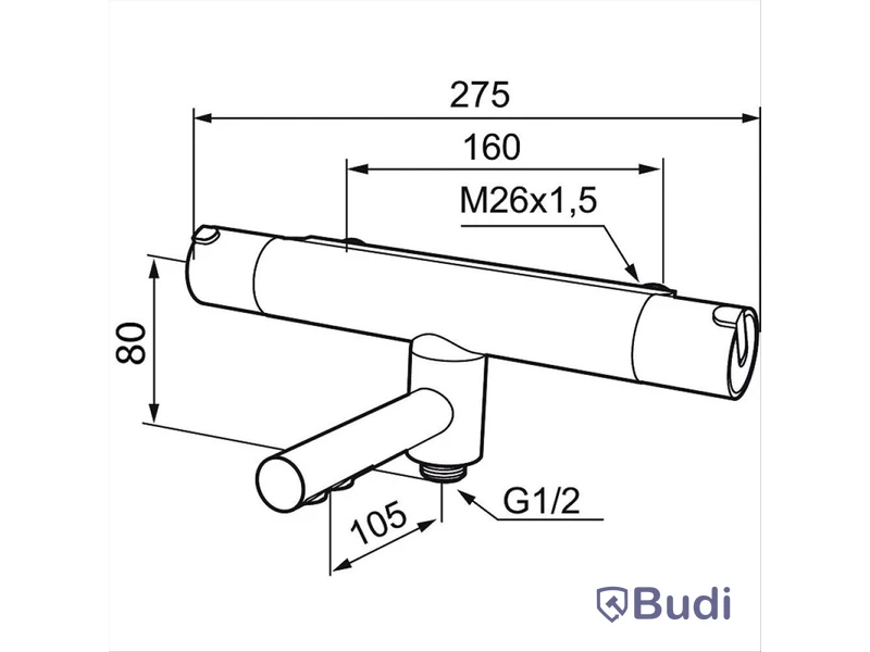 BADKARSBLANDARE MORA REXX T5 KROM 160CC