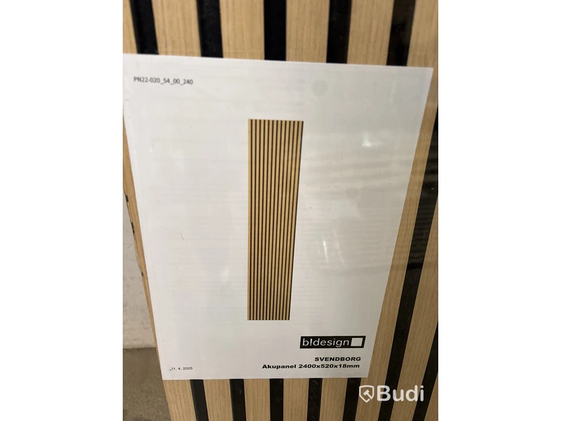 8 st. AKUSTIKPANEL B!DESIGN SVENDBORG EK 2400X520X18MM