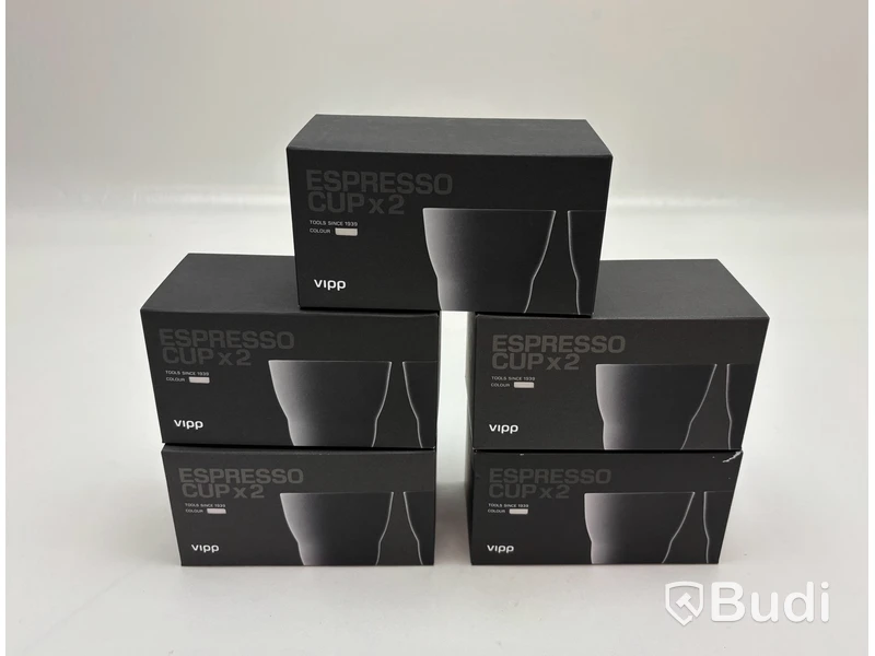 10 st. Espressokopp Vipp, Vipp201, vit, Totalt ord. pris inkl. moms: ca 1700 kr