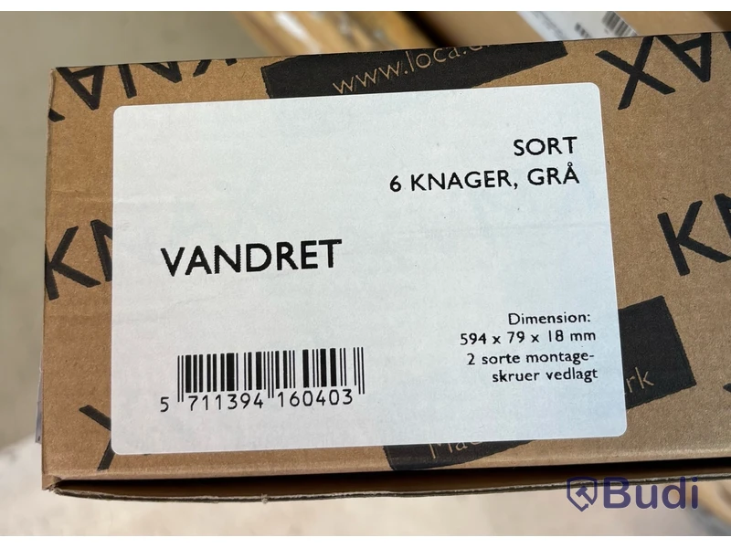 Klädhängare LoCa, Knax 6 krokar, svart, Ord. pris inkl. moms: ca 2700 kr