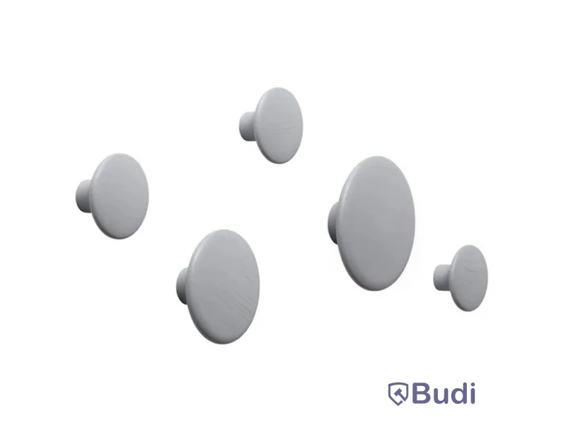 12 st. Dots Wood Muuto, olika storlekar, mörkgrå, Totalt ord. pris inkl. moms: ca 2800 kr