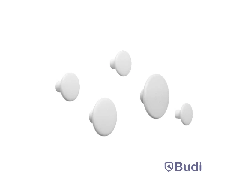 9 st. Dots Wood Muuto, olika storlekar, vita, Totalt ord. pris inkl. moms: ca 2200 kr