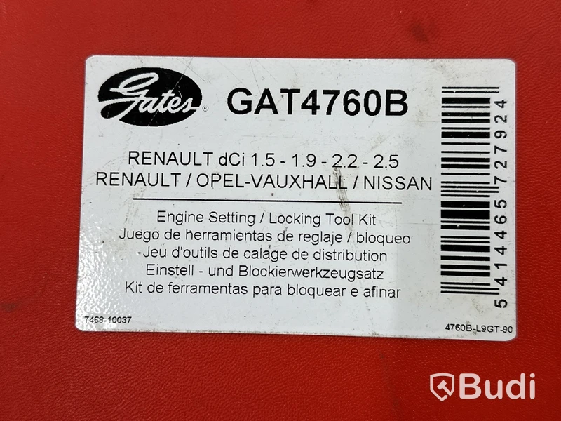 Verktygskit, Gates GAT4760B för Renault, Opel och Nissan