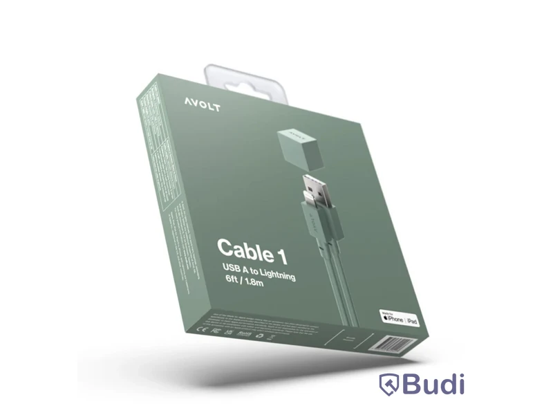 3 st. USB-A till lightning sladd Avolt Cable 1 Oak Green. Ord. pris inkl. moms: ca 900 kr.