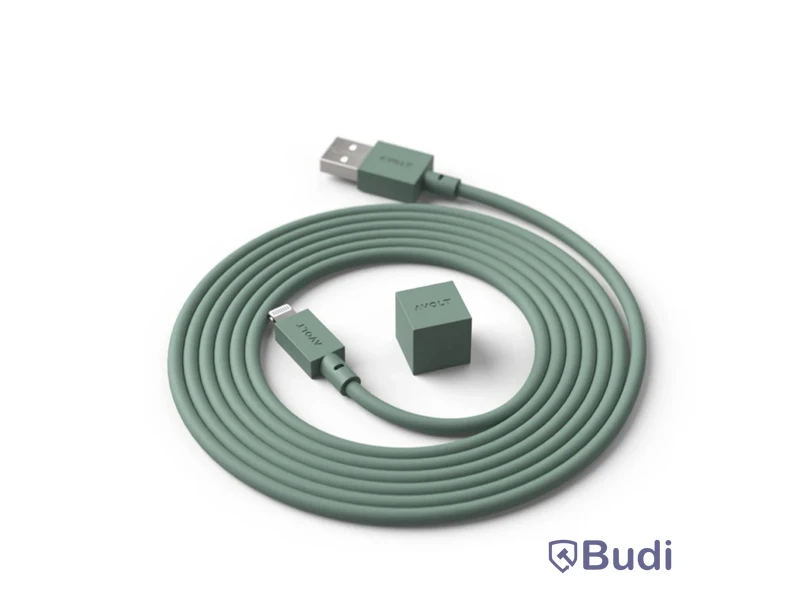 3 st. USB-A till lightning sladd Avolt Cable 1 Oak Green. Ord. pris inkl. moms: ca 900 kr.